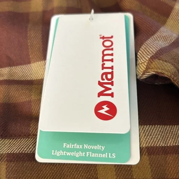 Marmot Mountain Works Fairfax Novelty Lightweight Flannel LS Chocolate Plaid M - Picture 8 of 14